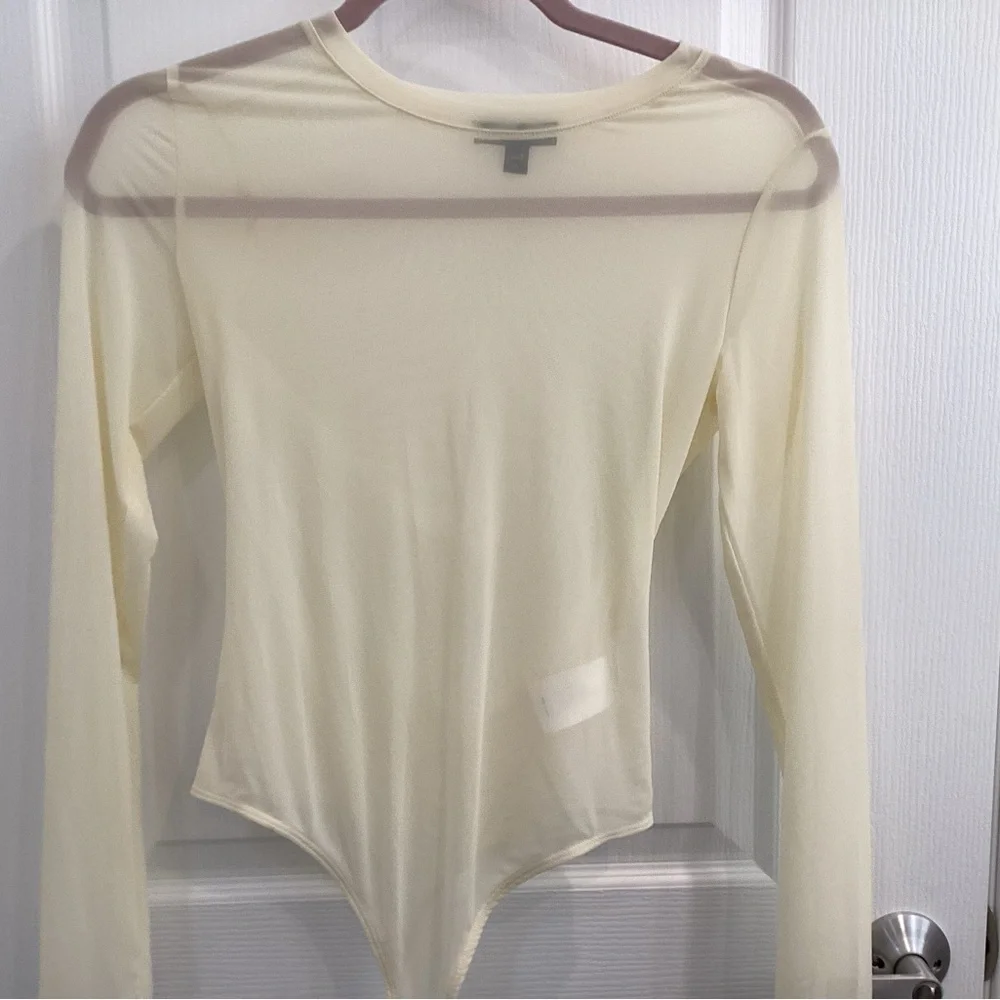 Express Ivory Mesh Top bodysuit - Picture 9 of 9